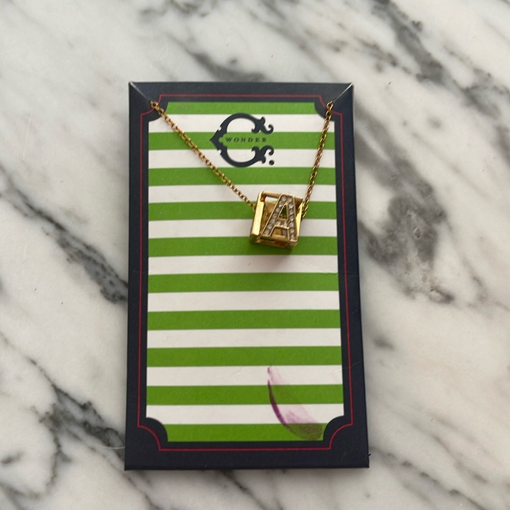 NWT C Wonder Initial “A” Necklace - Gold